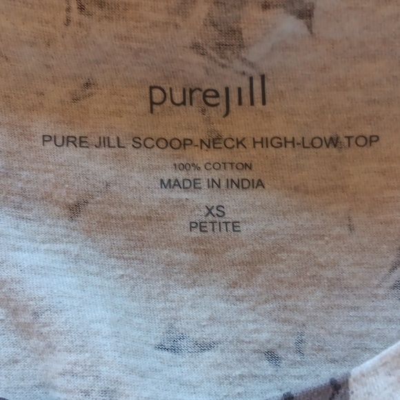 Purejill Women's Scoop-Neck High-Low Top XSmall Petite 100% Cotton - Picture 5 of 6